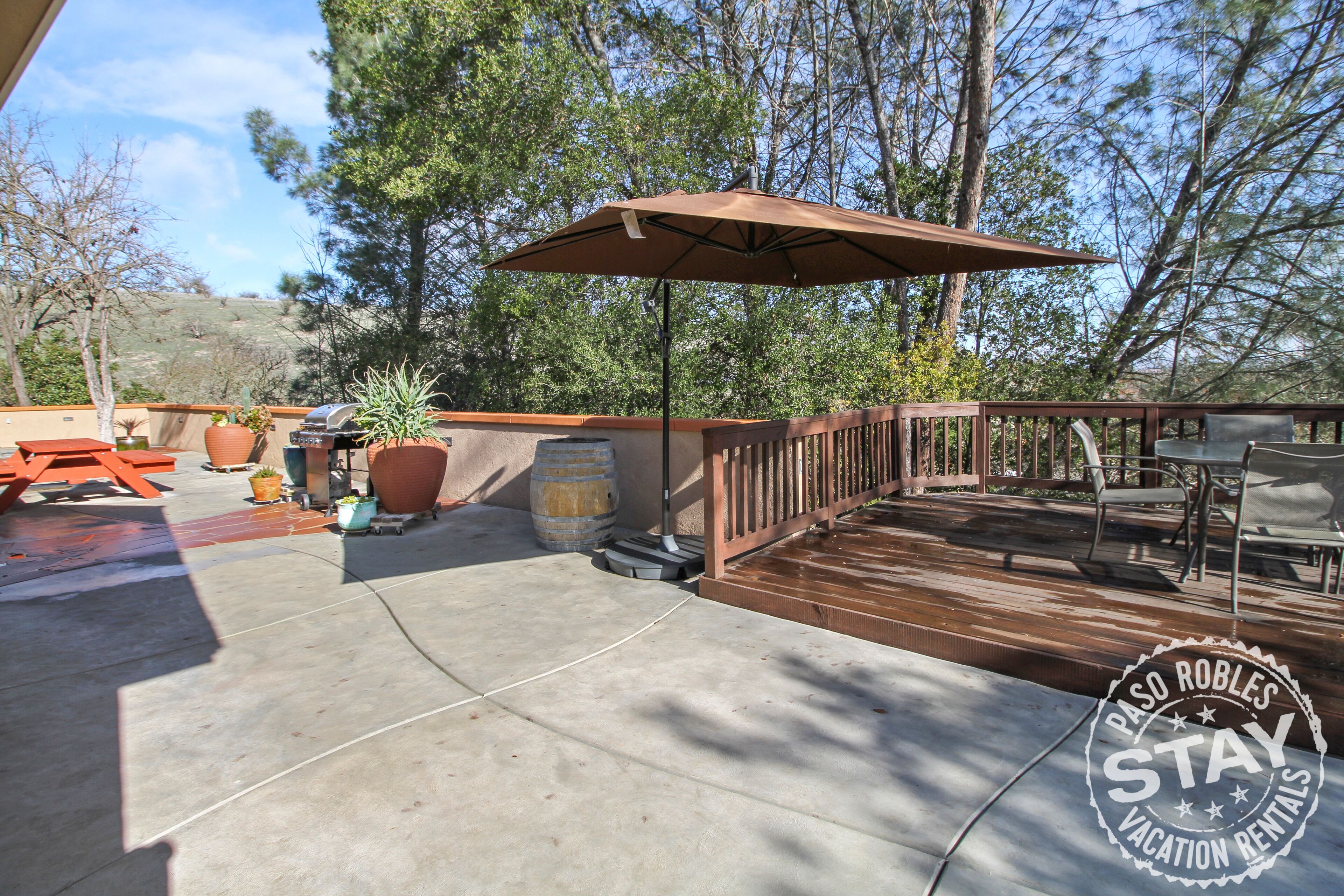 Western Woodland- Patio Privacy in Heart of Paso Robles!