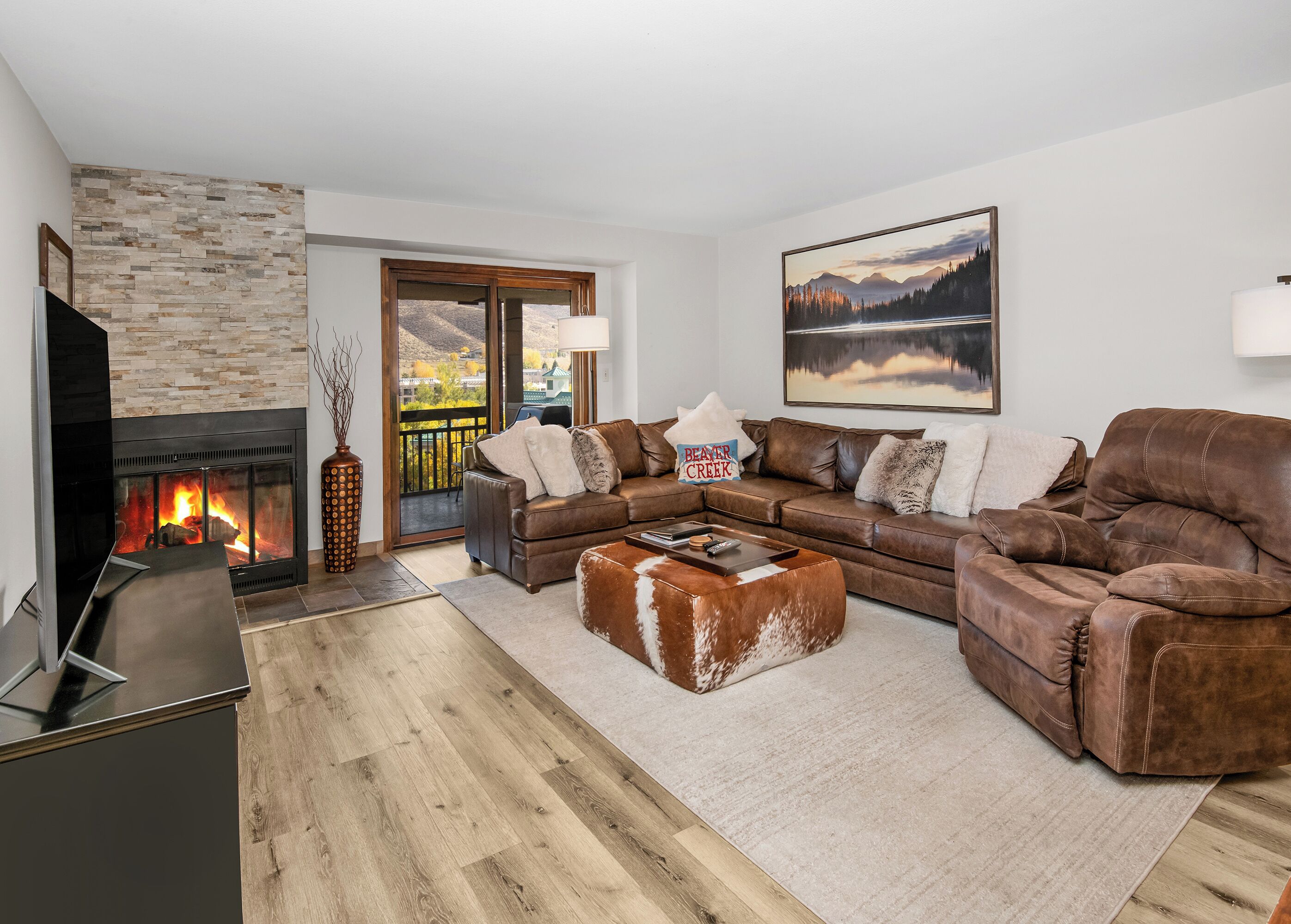 TV, fireplace, DVD player