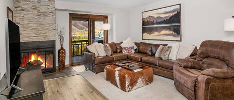 TV, fireplace, DVD player