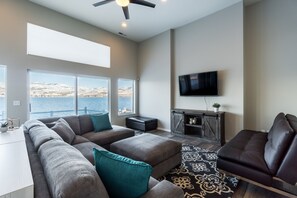 TV - Modern lakefront home with private dock, amazing sunset views, & chef's kitchen (Chelan)