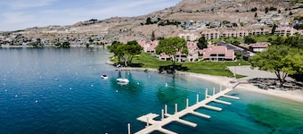 Ground-Floor, Lakefront Condo with Lake Views, Dock, and Shared Pools & Hot Tubs
