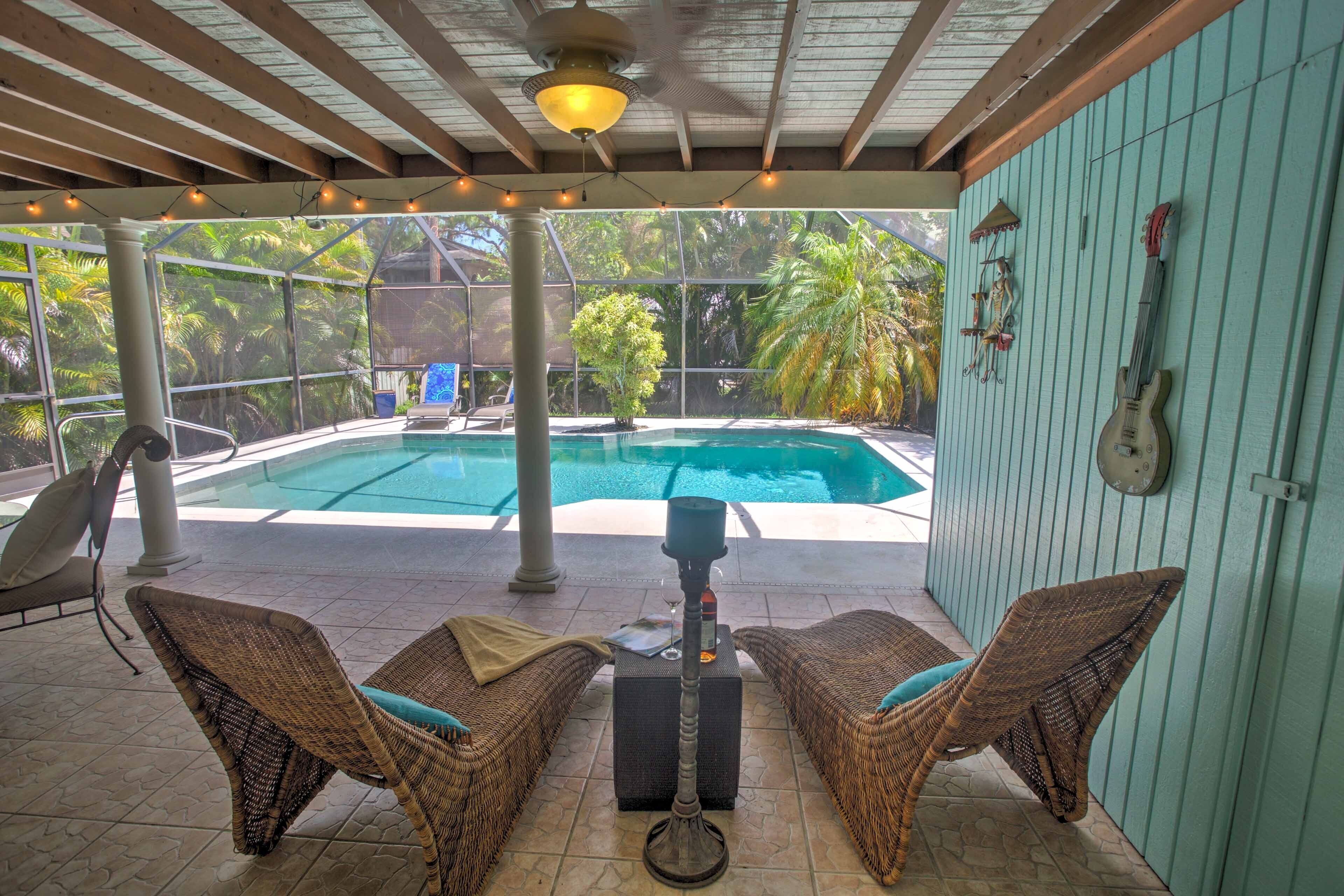 A heated pool
