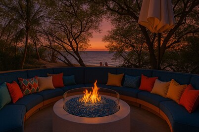 VIP Beach Estate w/ Private Pool, Fire Pit & Elegant Interiors, Prime Beachfront Tamarindo Location