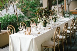 Außenbereich für Bankette