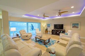 TV, video games, table football, toys - Twin Palms: Beach House w/ 60-ft Pool + Heated Spa in Rum Point (Rum Point)