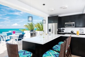 Fridge, microwave, oven, stovetop - TC Villas -Grace Bay Luxury with Pool & Beach Views (Providenciales)