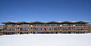 Experience the hotel's elegant design, featuring a series of balconies on each floor.