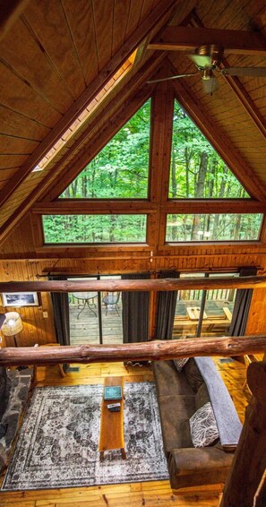 Smart TV, fireplace, DVD player