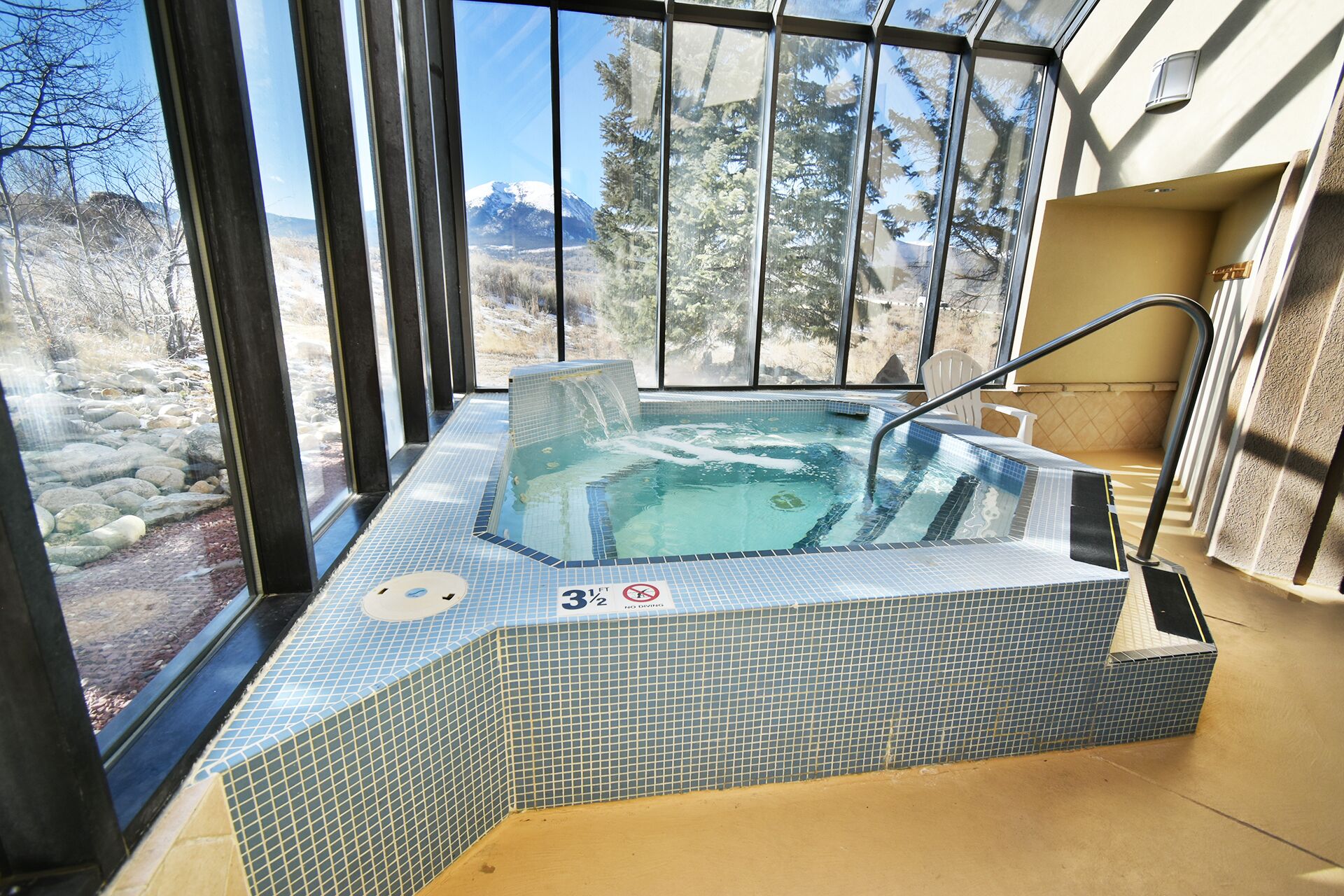 Indoor pool, a heated pool