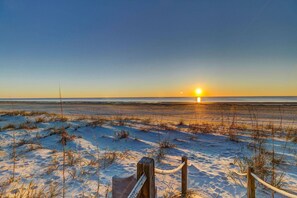 Enjoy a serene beach experience with access to the shore.