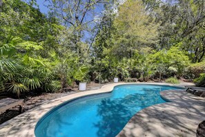 A heated pool