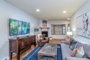TV, fireplace, DVD player