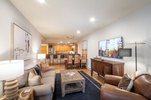 TV, fireplace, DVD player