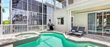 A heated pool