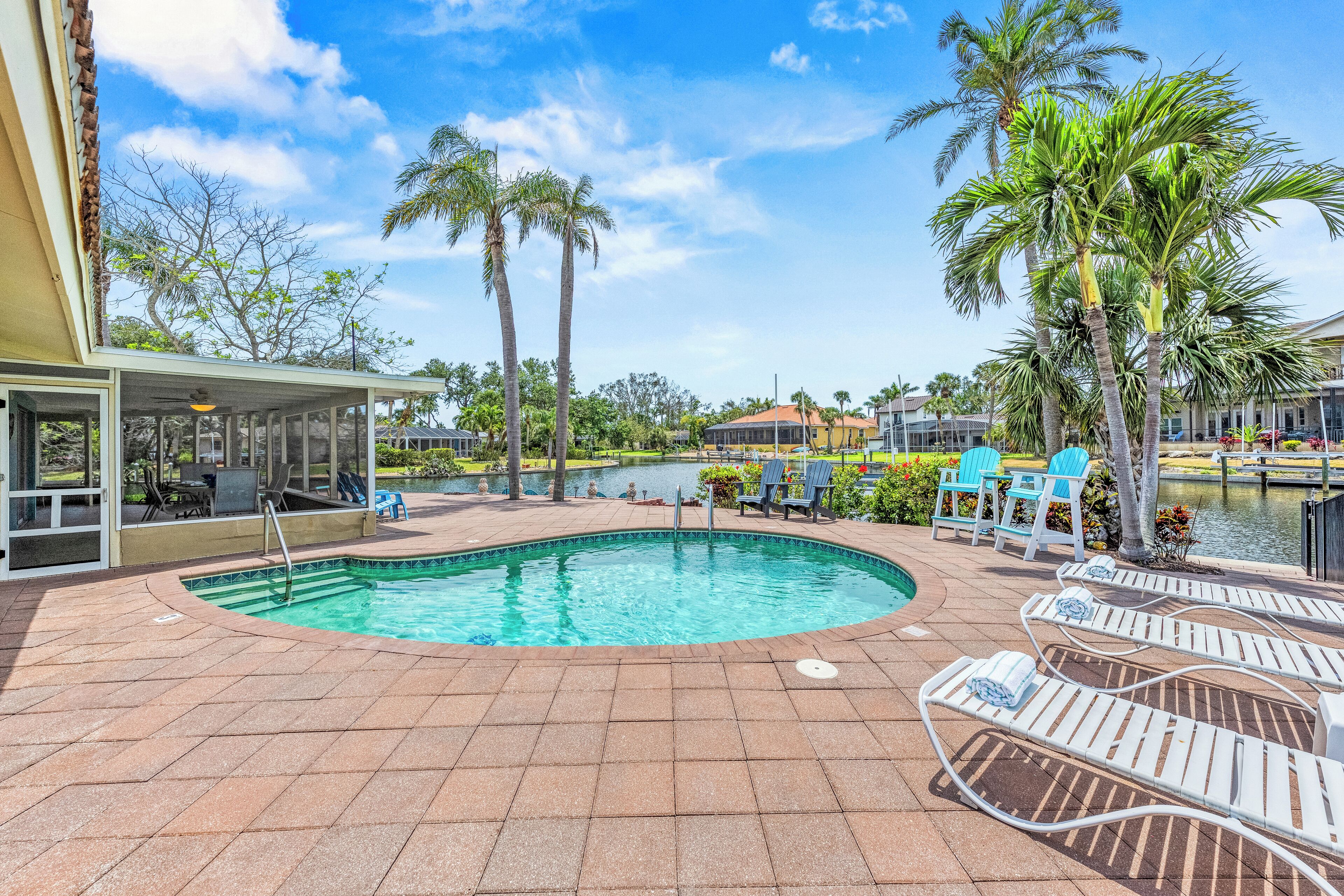 A heated pool