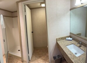 Hair dryer, towels