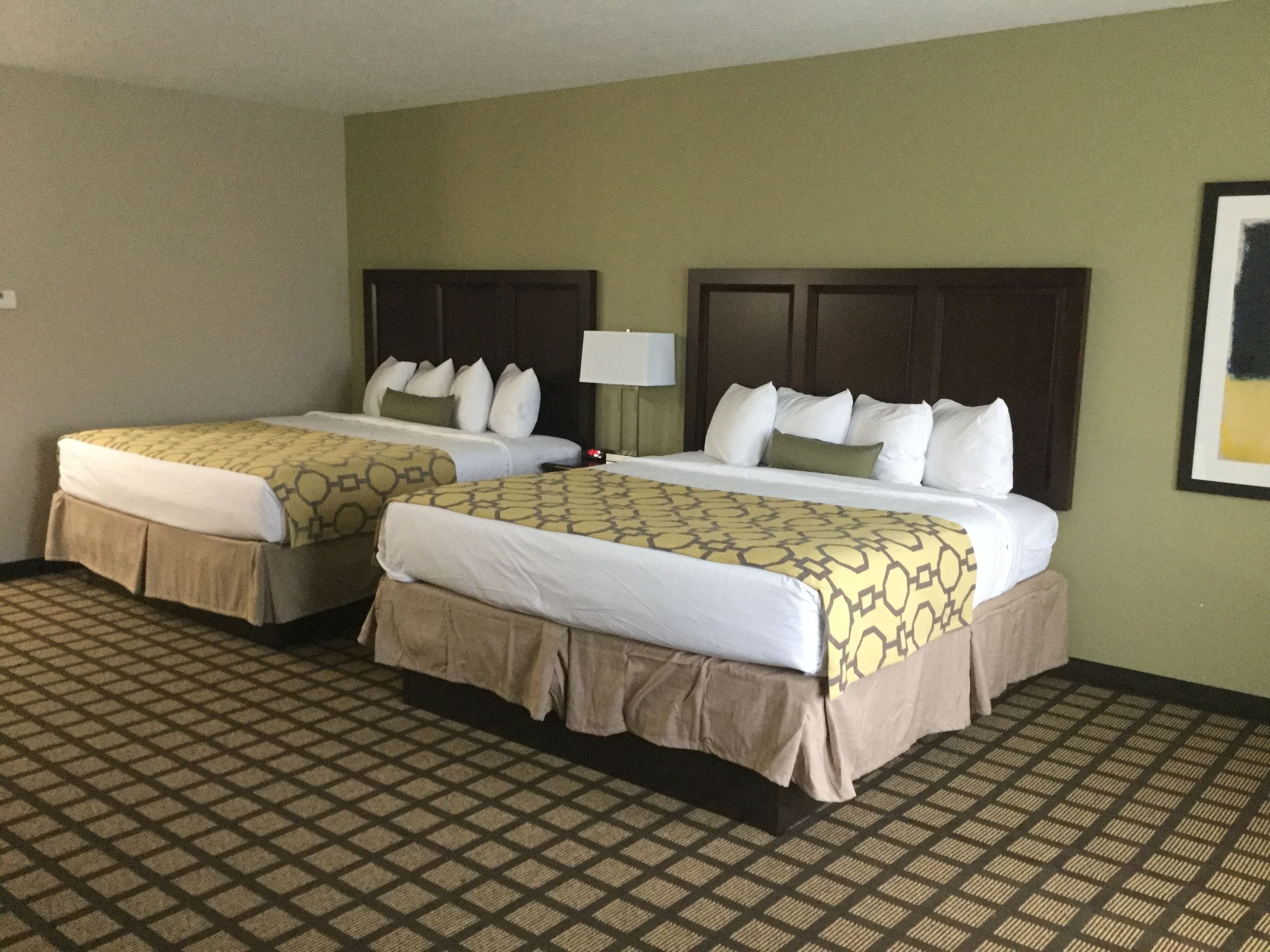 desk, blackout curtains, iron/ironing board, free cots/infant beds