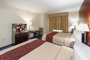 Deluxe Room, 2 Double Beds, Non Smoking | Desk, blackout drapes, free WiFi, bed sheets