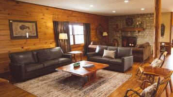 TV connectée, cheminée, lecteur de DVD