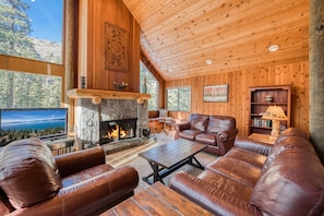 TV, fireplace, video games