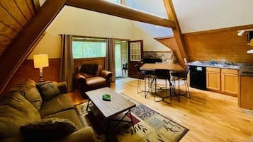 Smart TV, chimenea y reproductor de DVD