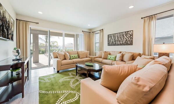 TV, video game console, table football - Spacious House with Private Pool and Spa at Encore (Kissimmee)