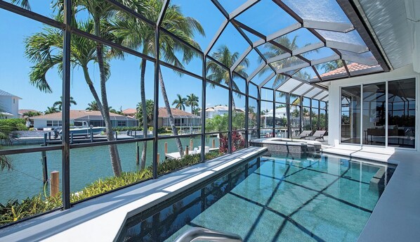 A heated pool