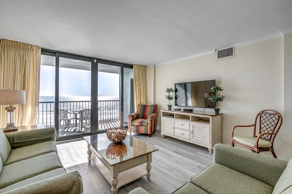 Smart TV, DVD player, stereo