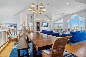 Smart TV, DVD player, table football, video library