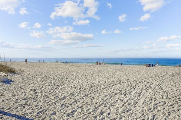 Enjoy a serene beach experience with access to the ocean.