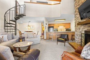 TV, fireplace, DVD player