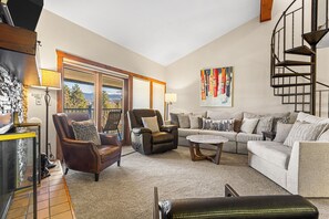 TV, fireplace, DVD player