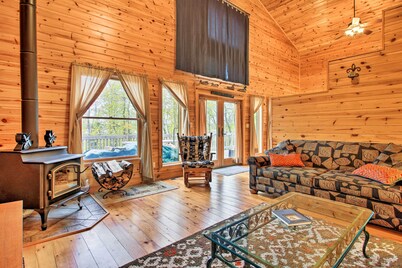 Lakefront Cabin w/ Private Deck, Dock & Fire Pit!