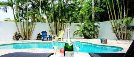 Et oppvarmet basseng