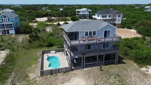 Exterior - Summer Paws | 3BR SemiOceanfront 4x4 OBX | Pool, Hot Tub & Wild Horses | Pets (Carova)