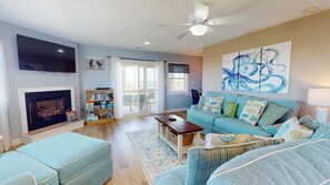 TV, DVD player, stereo - Summer Paws | 3BR SemiOceanfront 4x4 OBX | Pool, Hot Tub & Wild Horses | Pets (Carova)