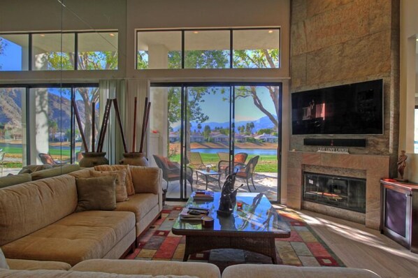 TV, fireplace, DVD player