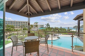 Outdoor dining - Beachfront - Deluxe View 2BR condo - E323 (Eagle Beach)