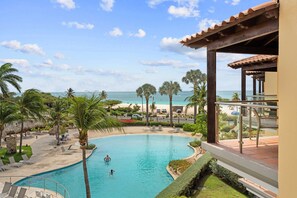 Pool - Beachfront - Deluxe View 2BR condo - E323 (Eagle Beach)