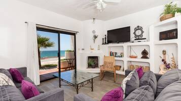 TV, DVD player, stereo