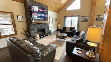 Smart-tv en een open haard