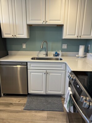 Fridge, microwave, oven, stovetop - Ocean view! No drive Beach in New Smyrna Beach! (New Smyrna Beach)