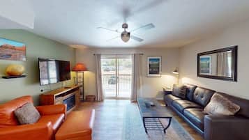TV, fireplace, DVD player