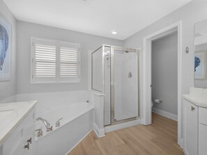 Hair dryer, soap, toilet paper