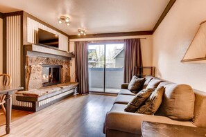 TV, fireplace, DVD player