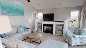 Smart TV, DVD player, books
