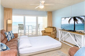 2 bedrooms, iron/ironing board, free WiFi, bed sheets - Direct Oceanfront Condo with Extra-Large Balcony & Panoramic Views! 🌊 (Satellite Beach)