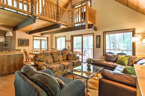 TV, fireplace, DVD player, table tennis - Riverside Winthrop Chalet w/ Hot Tub & 2 Decks! (Winthrop)