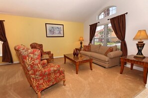 TV, DVD player, table football - You and Your Family can Rent a Luxury Orlando Home on Solana Resort, Villa Orlando 1464 (Davenport)