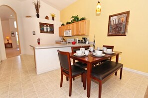 Dining - You and Your Family can Rent a Luxury Orlando Home on Solana Resort, Villa Orlando 1464 (Davenport)